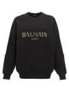 Balmain Crew Neck Logo Print Raglan Sleeve Sweatshirt