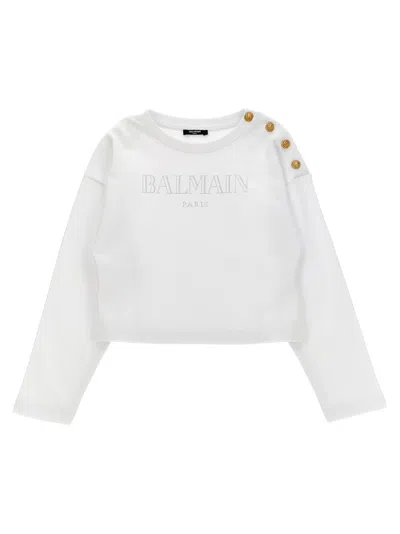 Balmain Kids'  Vintage Sweatshirt In White