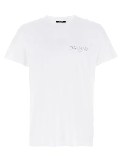 Balmain Vintage Gel-logo T-shirt In White