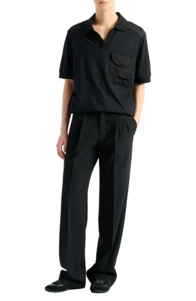 Balmain Vintage Utility Polo In Black