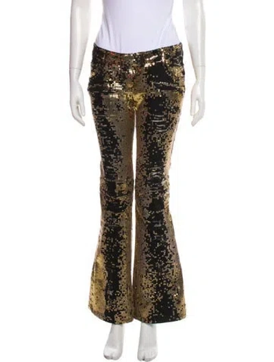 Pre-owned Balmain Vintage Wide Leg Jeans In Black