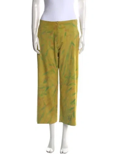 Pre-owned Balmain Vintage Wide Leg Pants In Yellow