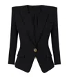 Balmain Grain De Poudre 1-button Jacket In Black