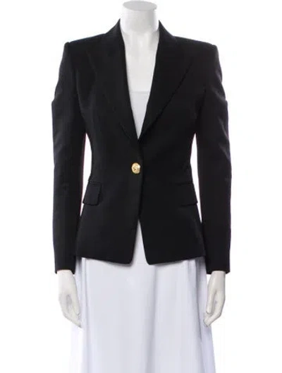 Pre-owned Balmain Virgin Wool Blazer In Black