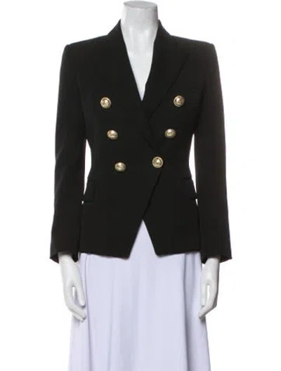 Pre-owned Balmain Virgin Wool Blazer In Black