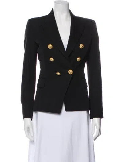 Pre-owned Balmain Virgin Wool Blazer In Black