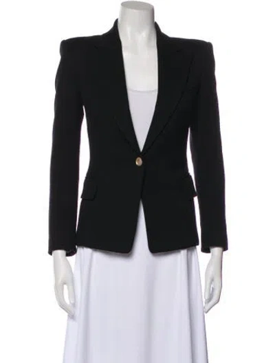 Pre-owned Balmain Virgin Wool Blazer In Black