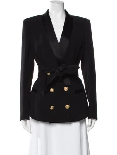 Pre-owned Balmain Virgin Wool Blazer In Black