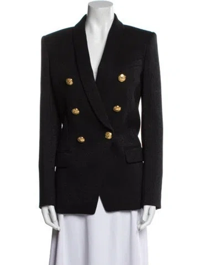 Pre-owned Balmain Virgin Wool Blazer In Black