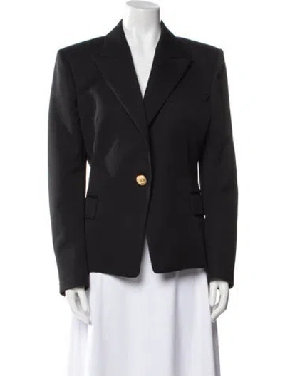 Pre-owned Balmain Virgin Wool Blazer In Black