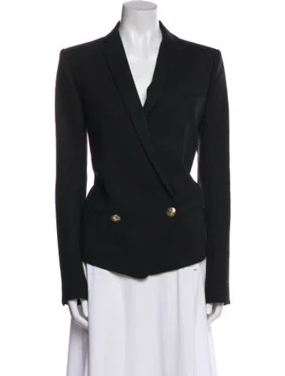 Pre-owned Balmain Virgin Wool Blazer In Black