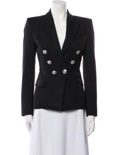 Pre-owned Balmain Virgin Wool Blazer In Black