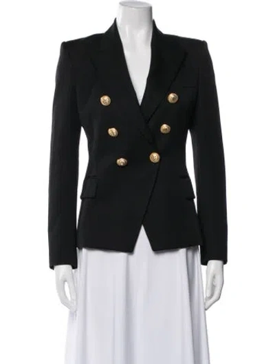 Pre-owned Balmain Virgin Wool Blazer In Black