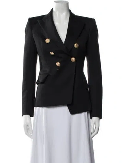 Pre-owned Balmain Virgin Wool Blazer In Black