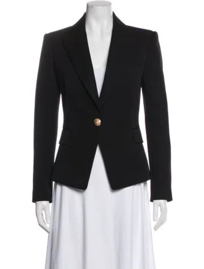 Pre-owned Balmain Virgin Wool Blazer In Black