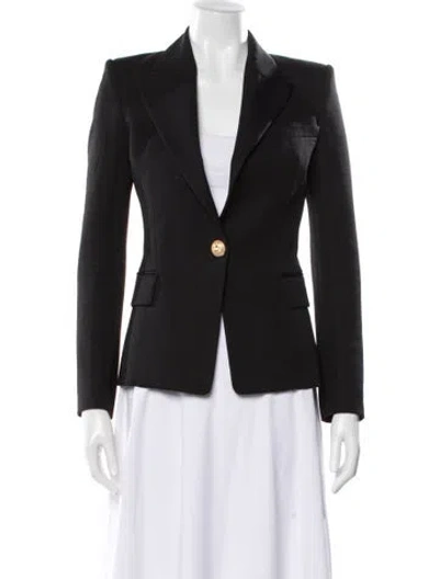 Pre-owned Balmain Virgin Wool Blazer In Black