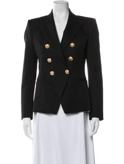 Pre-owned Balmain Virgin Wool Blazer In Black