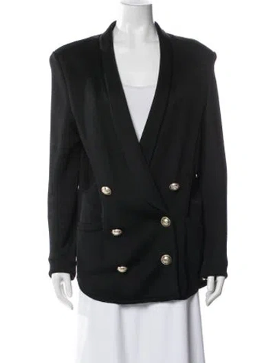 Pre-owned Balmain Virgin Wool Blazer In Black