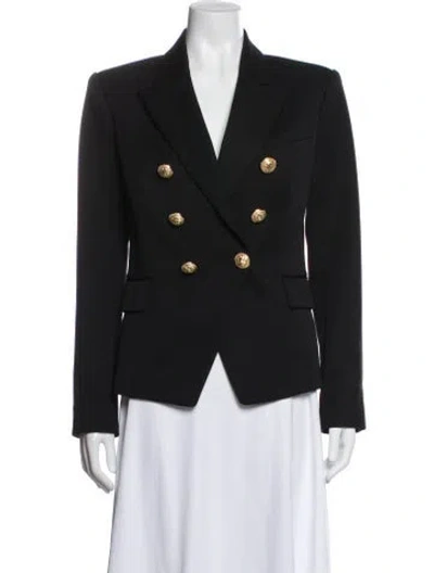Pre-owned Balmain Virgin Wool Blazer In Black