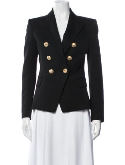 Pre-owned Balmain Virgin Wool Blazer In Black
