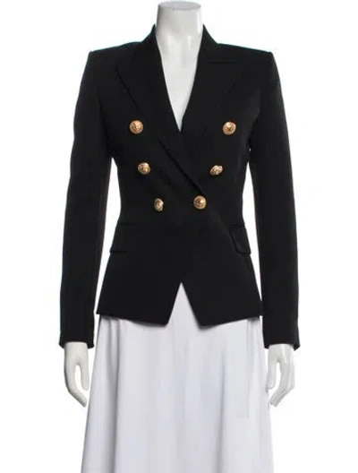 Pre-owned Balmain Virgin Wool Blazer In Black