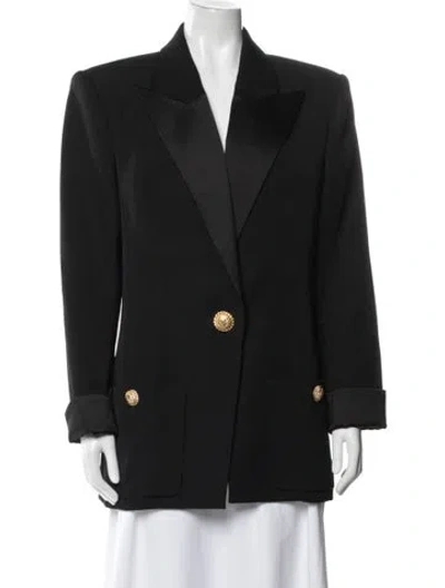 Pre-owned Balmain Virgin Wool Blazer In Black