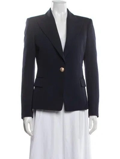 Pre-owned Balmain Virgin Wool Blazer In Black