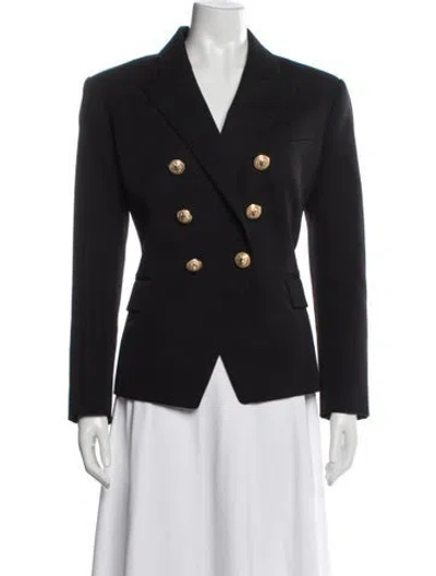 Pre-owned Balmain Virgin Wool Blazer In Black