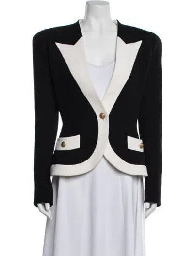 Pre-owned Balmain Virgin Wool Blazer In Black