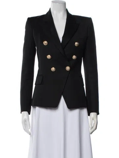 Pre-owned Balmain Virgin Wool Blazer In Black