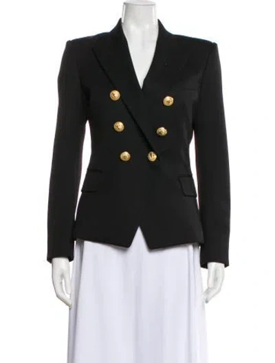 Pre-owned Balmain Virgin Wool Blazer In Blue