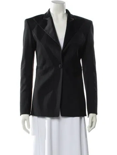 Pre-owned Balmain Virgin Wool Blazer In Blue