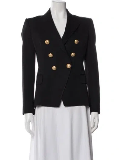 Pre-owned Balmain Virgin Wool Blazer In Blue