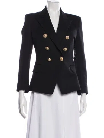 Pre-owned Balmain Virgin Wool Blazer In Blue