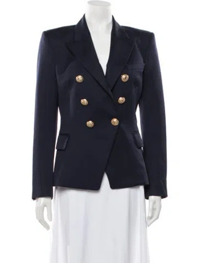 Pre-owned Balmain Virgin Wool Blazer In Blue