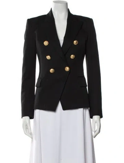 Pre-owned Balmain Virgin Wool Blazer In Gray