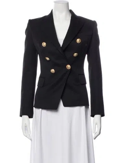 Pre-owned Balmain Virgin Wool Blazer In Gray