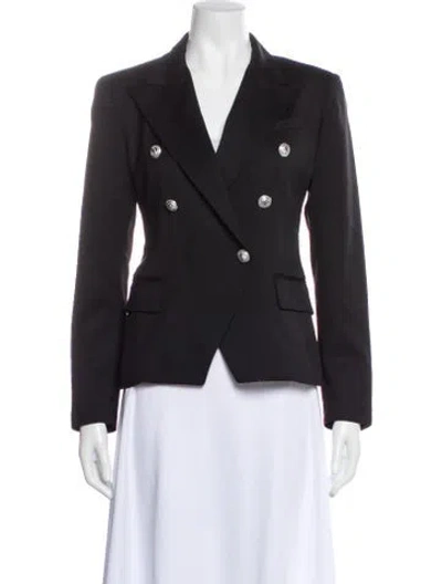 Pre-owned Balmain Virgin Wool Blazer In Gray