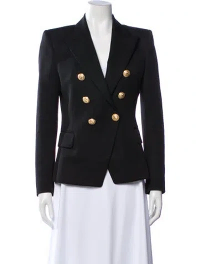Pre-owned Balmain Virgin Wool Blazer In Gray