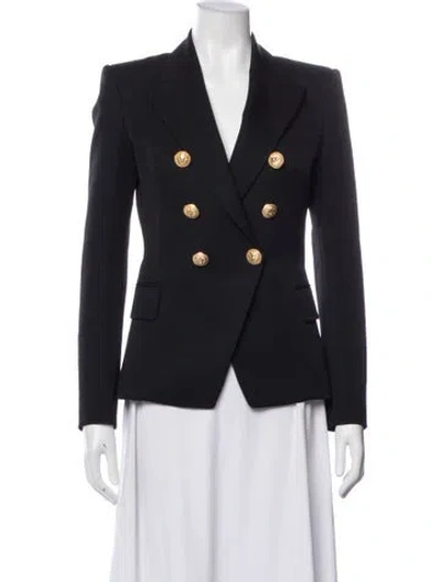 Pre-owned Balmain Virgin Wool Blazer In Gray