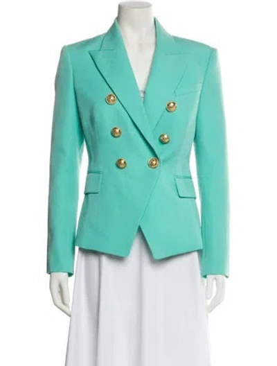 Pre-owned Balmain Virgin Wool Blazer In Green