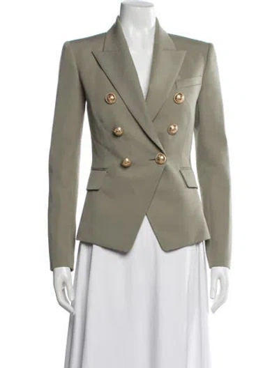 Pre-owned Balmain Virgin Wool Blazer In Green