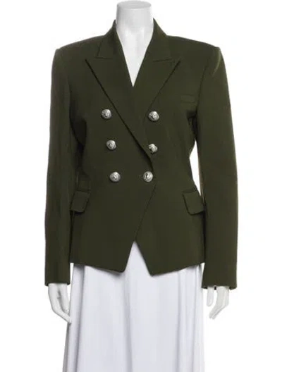 Pre-owned Balmain Virgin Wool Blazer In Green