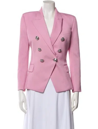 Pre-owned Balmain Virgin Wool Blazer In Pink