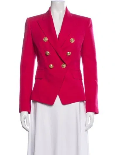 Pre-owned Balmain Virgin Wool Blazer In Pink