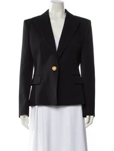 Pre-owned Balmain Virgin Wool Blazer W/ Tags In Black