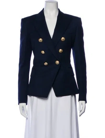 Pre-owned Balmain Virgin Wool Blazer W/ Tags In Blue