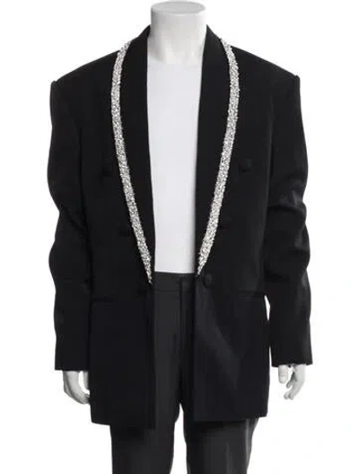 Pre-owned Balmain Virgin Wool Blazer W/ Tags In Blue