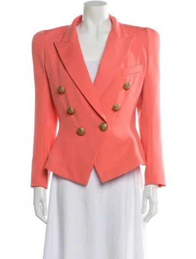 Pre-owned Balmain Virgin Wool Blazer W/ Tags In Pink