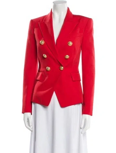 Pre-owned Balmain Virgin Wool Blazer W/ Tags In Red